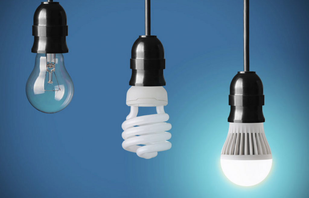 Evolutionary timeline from traditional bulbs to modern smart bulbs